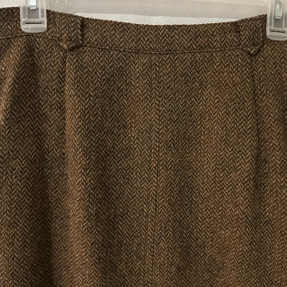 Vintage The Villager 100% Wool Tweed Brown Skirt - Picture 12 of 15